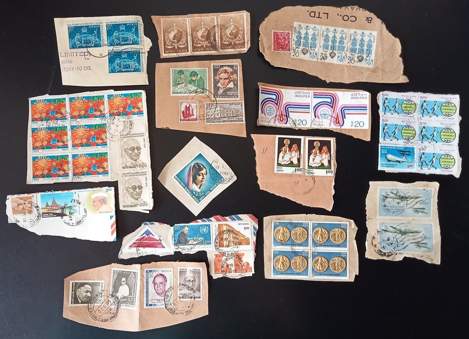 India unpicked on paper commemorative mix (200)