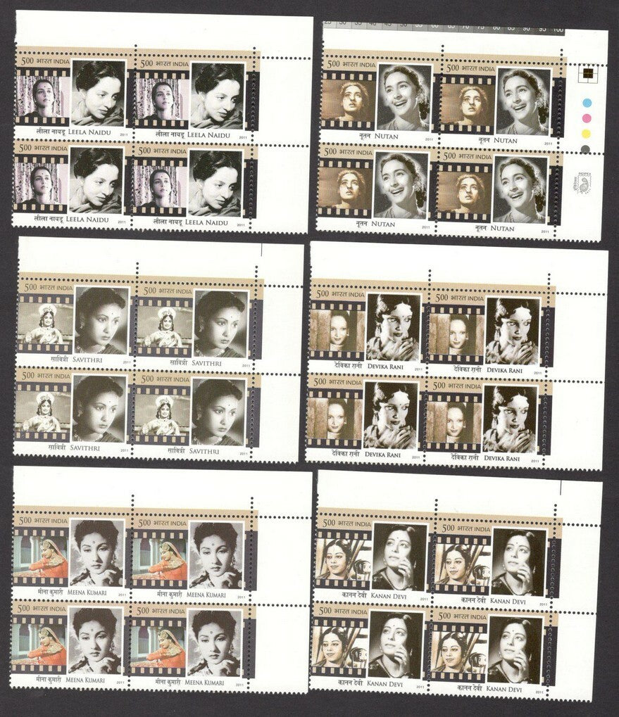 India 2011 BLOCKS OF FOUR Year pack / Year set MNH