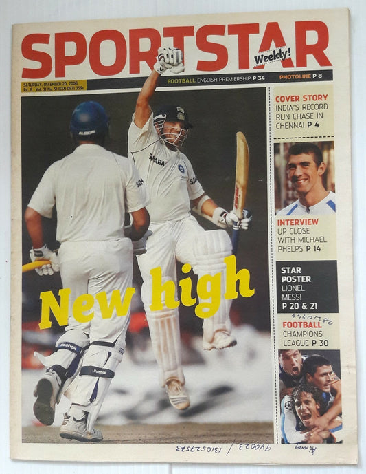 India Sportstar 2008-10 GOLF cover issues 10” X 13” (5)