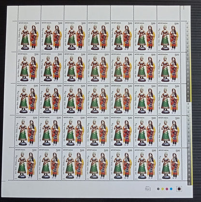 India 2010 Childrens Day set of 4 sheets of 35 MNH
