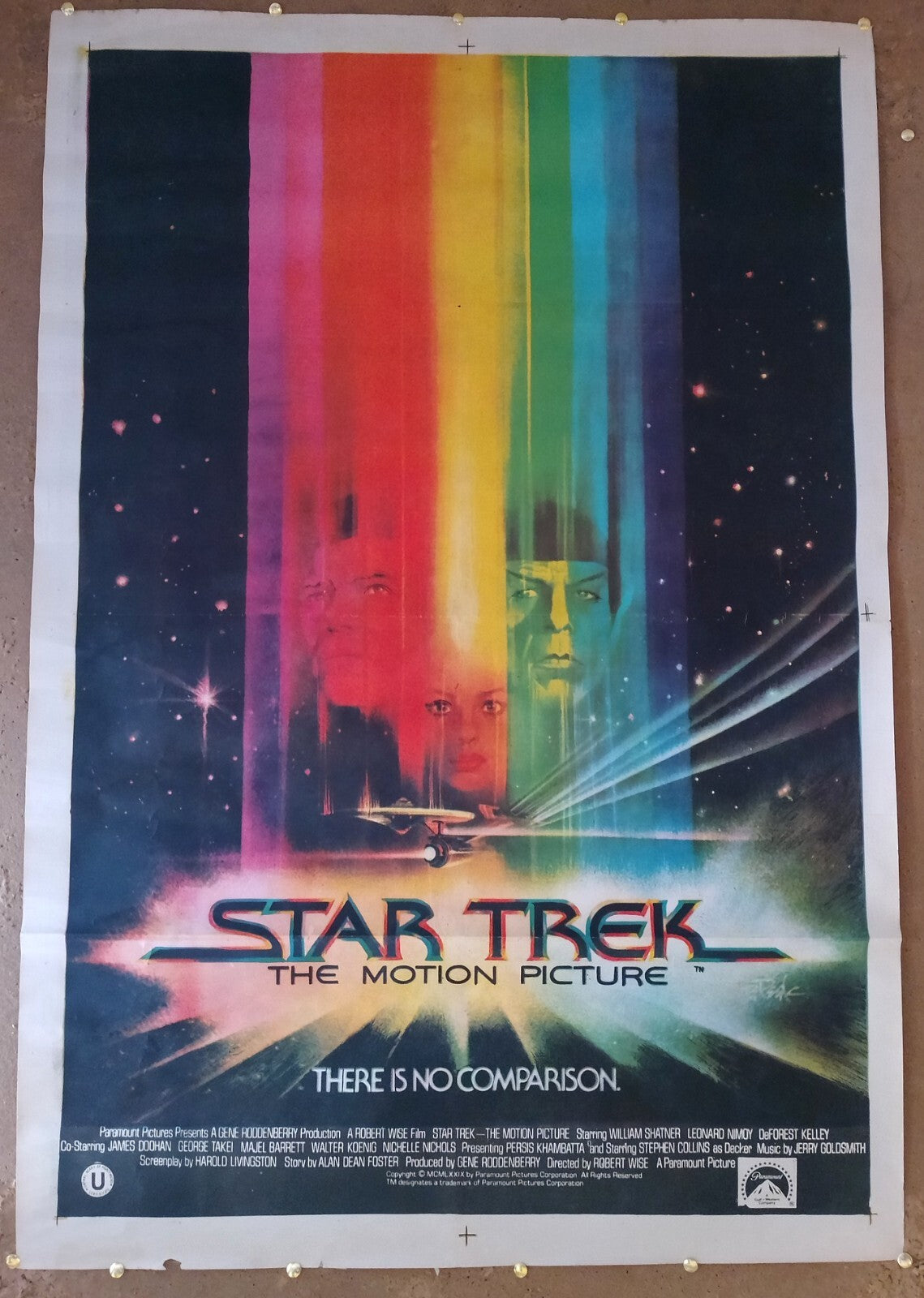 2009 Star Trek 1 sheet India poster Chris Pine, Leonard Nimoy 30x40inches