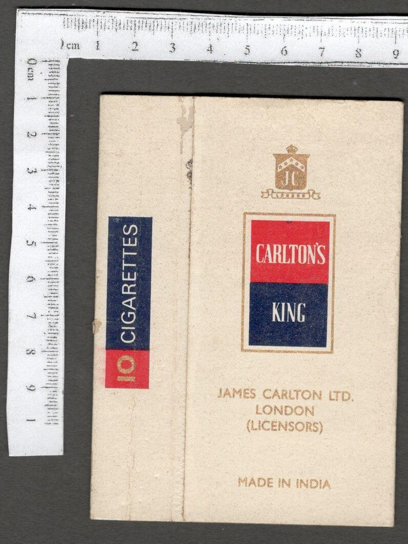 AOP India vintage empty packet Chalton,s King Cigarettes 