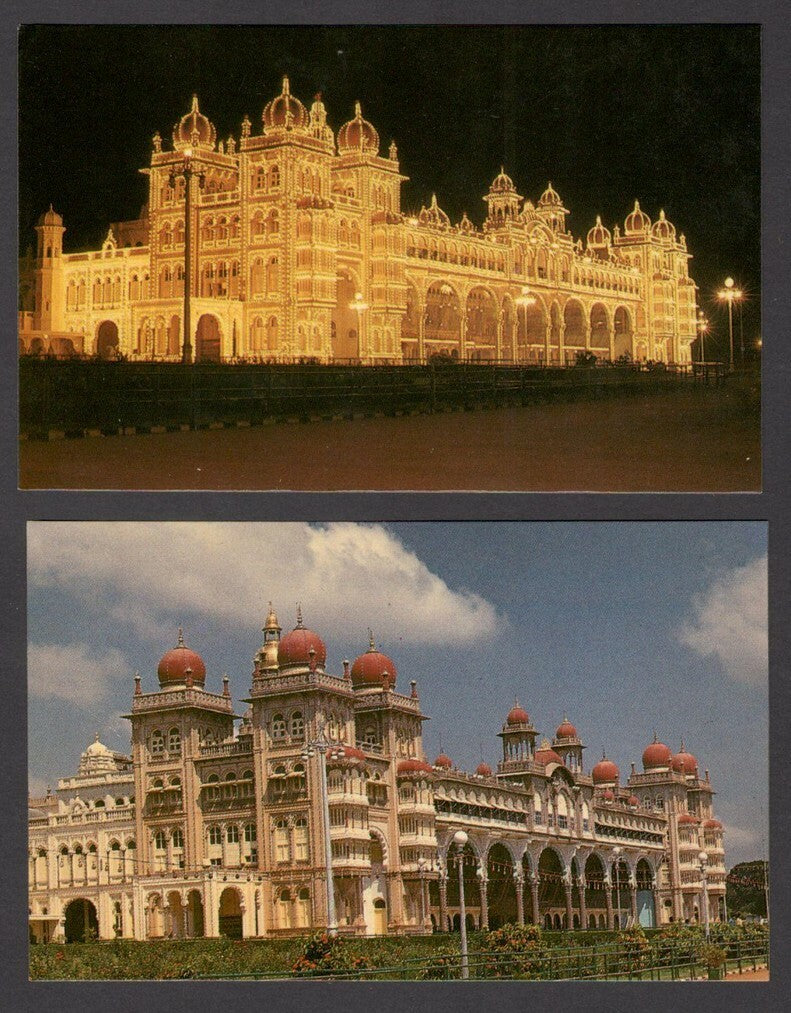 India 10 vintage colour postcards MYSORE & BRINDAVAN