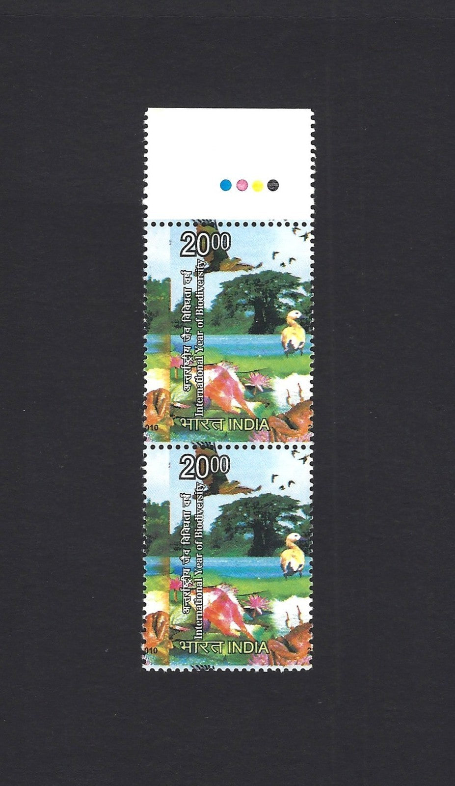 India 2010 Bio-diversity 2000 pair MAJOR MISPERF MNH