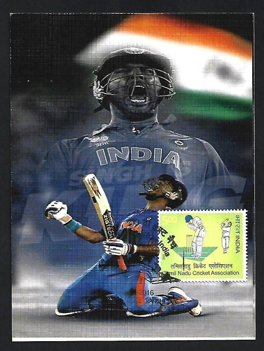 India Special CRICKET card 500th Test Match of India YUVRAJ SINGH & MS DHONI