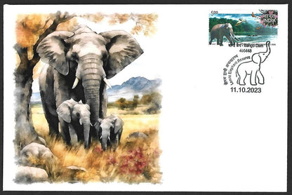 India 2023 LEMRU ELEPHANT RESERVE Special covers (5)