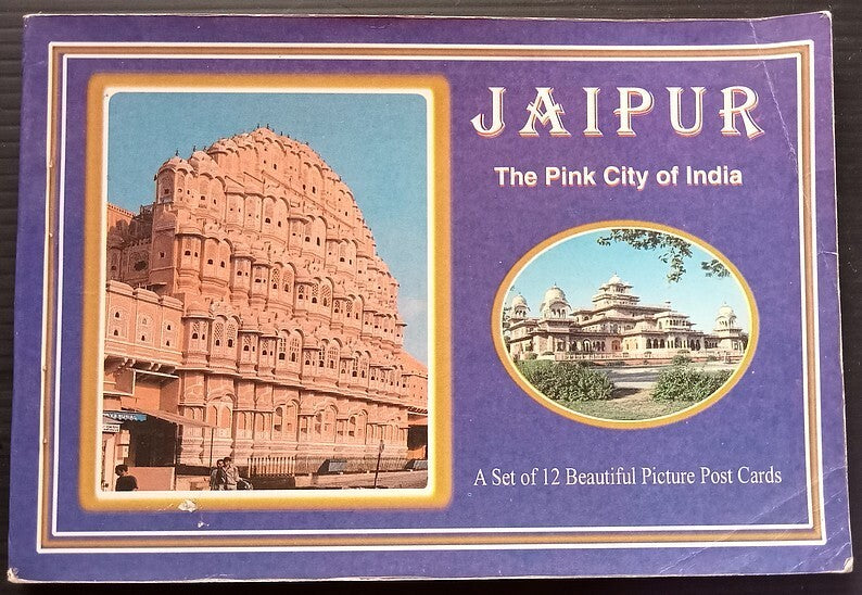 (AOP) India booklet of 12 vintage postcards JAIPUR