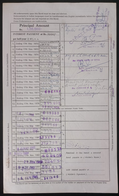 India West Bengal State Electricity Board 1984-8 BONDS upto 100000 (11)