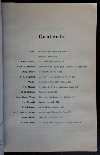 Gandhi Marg by Gandhi Peace Foundation Oct 1958 issue 96pgs India