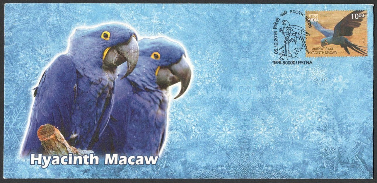 AOP India 2016 Exotic Birds set of 6 Private FDC First Day covers