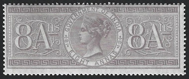 India 1866 Special Adhesive 8a lilac MNH