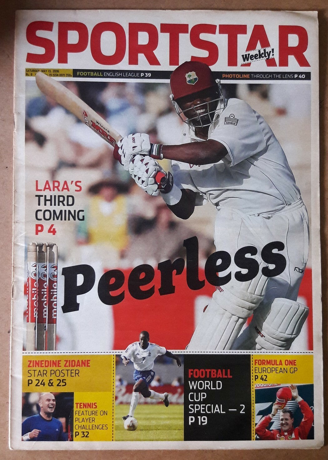 India Sportstar 2006-11 CRICKET cover issues 10” X 13” (5)