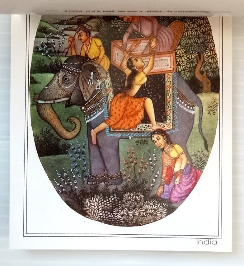 AOP India booklet of 10 postcards MINIATURE PAINTINGS