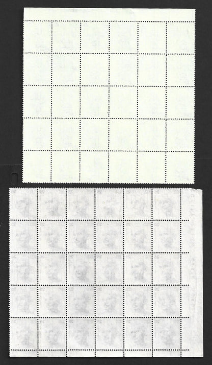AOP India 1978 Gandhi 25p Types 1 & 2 MNH blocks of 30. SG 732-732a £450