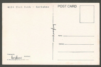 AOP India Bollywood SHAH RUKH KHAN & KARISHMA KAPOOR vintage postcard 