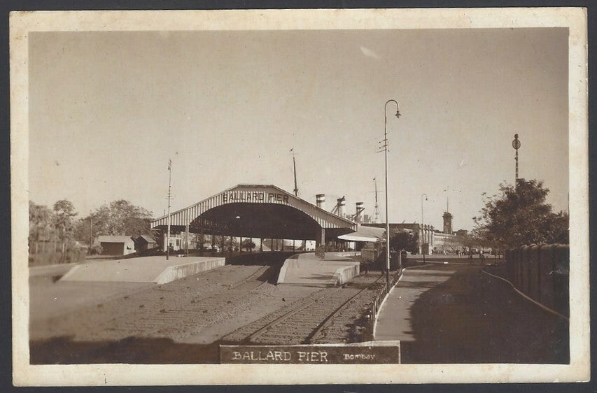 India Ballard Pier Bombay real photo view card 9x14 cm 