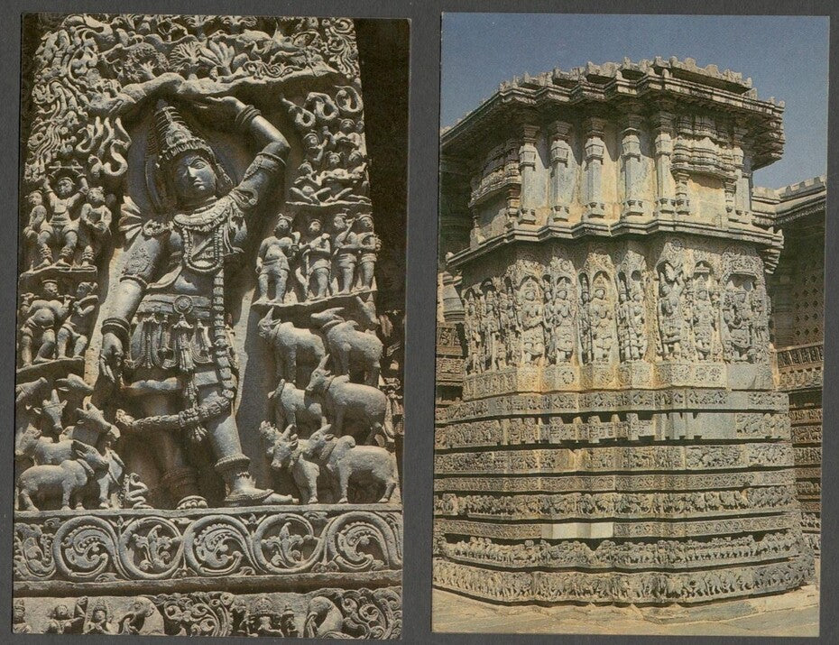 AOP India vintage postcards HALEBEEDU (10)