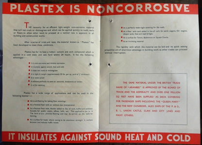 India 1939 PLASTEX RUBBER CEMENT advertisement folder & price lists