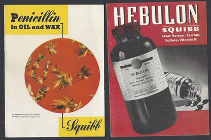 India 1940s to 1950s SQUIBB medical advertisement brochures (11) ZAZ