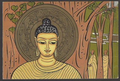 India 1956 Buddha 2v in a special First Day folder