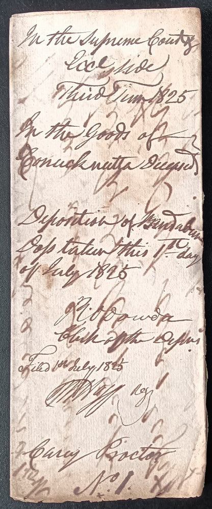 India King George IV 1825 Fort William, Calcutta 3 page document