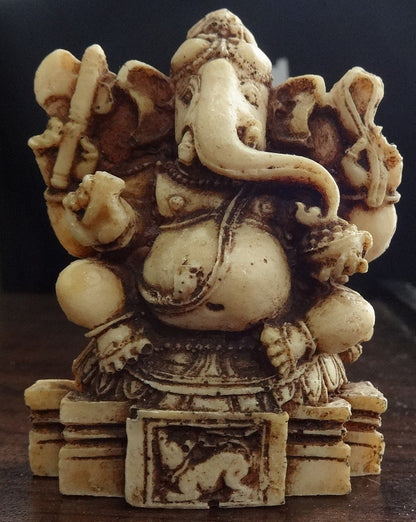  vintage LORD GANESHA 2” x 2.75” statue – Hindu God India