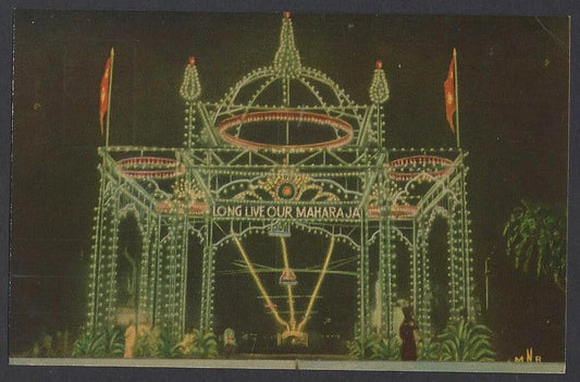 AOP India vintage color postcard Green Pendal, Mysore