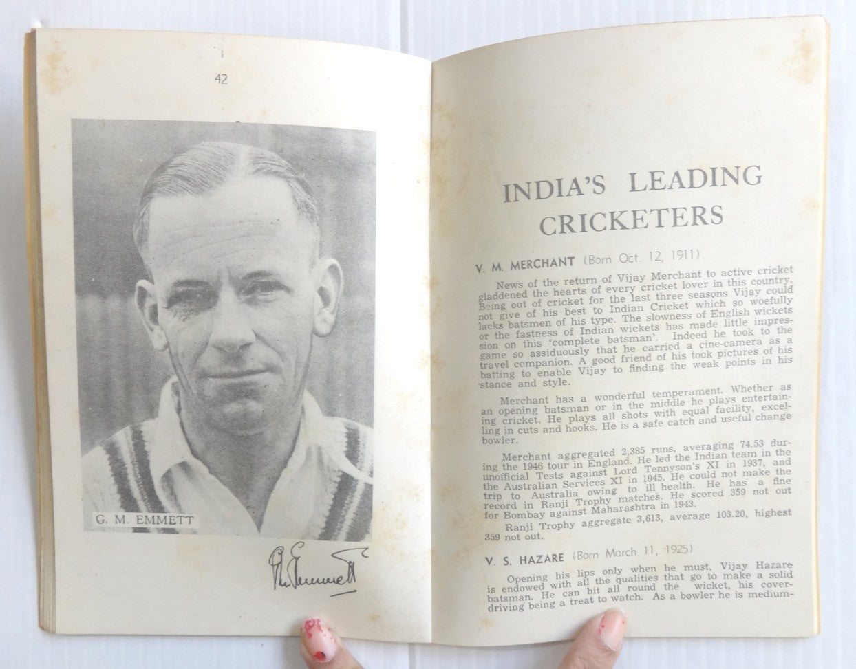 Commonwealth Cricket Tour of India souvenir / programme 1950-1