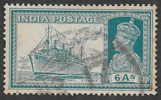 64 India KGVI King George VI 4a Mail Train canc FPO 17 Rabia, Egypt