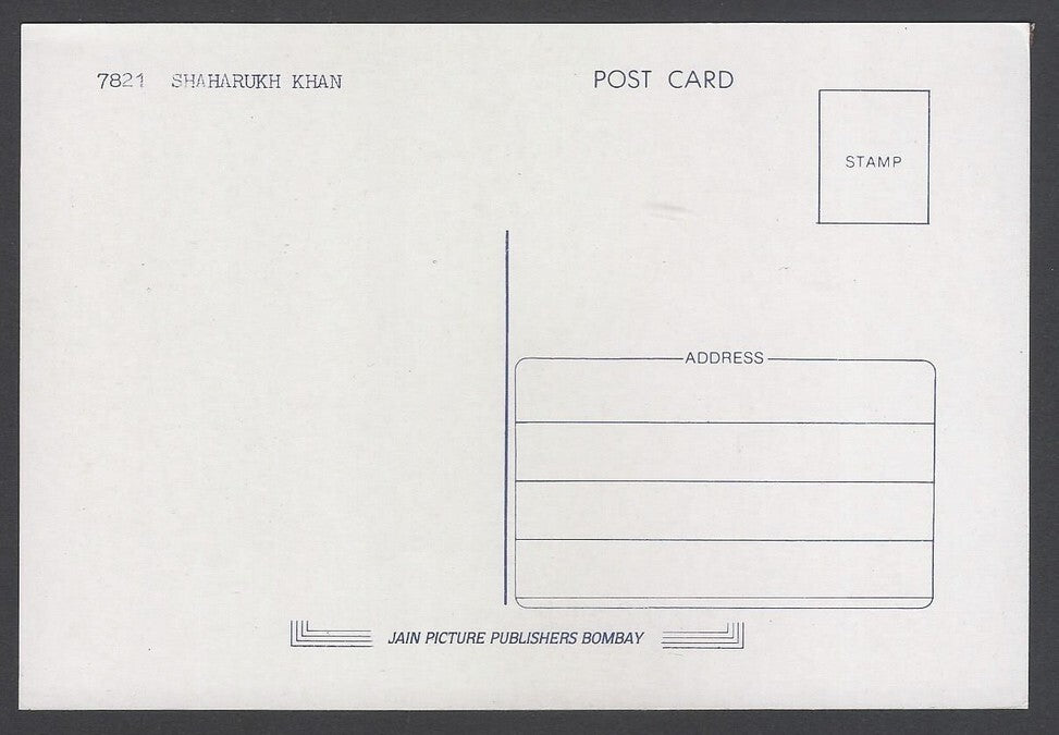 AOP India Bollywood vintage postcard SHAH RUKH KHAN
