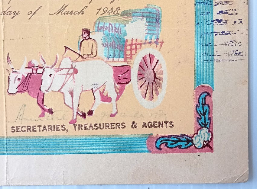 AOP India 1948 share certificate The Ahmedabad Cotton MFG. Co. Ltd