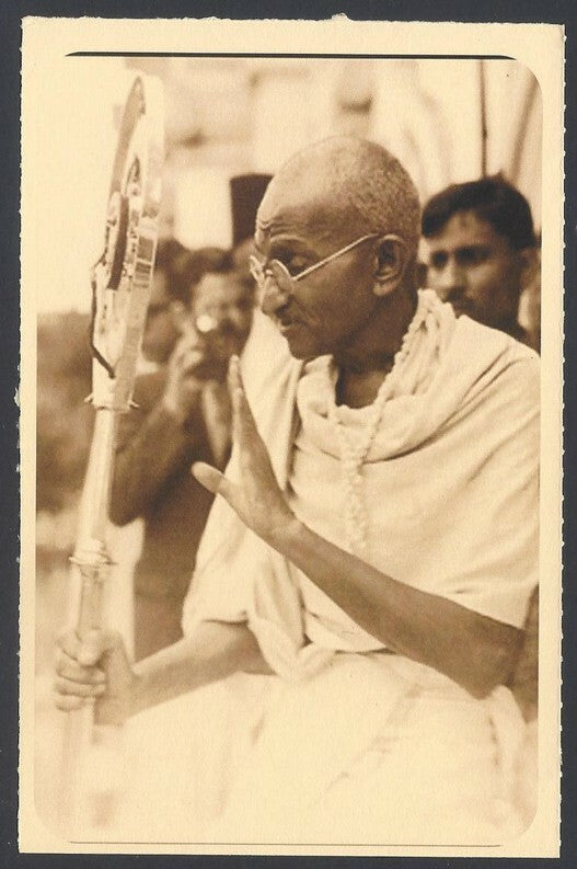 AOP India full back pictorial 50p Gandhi postal card GANDHI 
