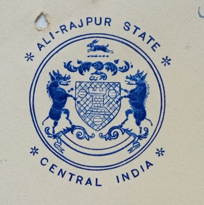 ALIRAJPUR CI India 1942 crested mourning letter signed Raja Regent Pratap Singh