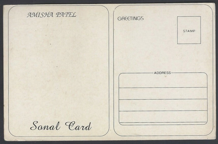 AOP India Bollywood AMISHA PATEL vintage postcard 