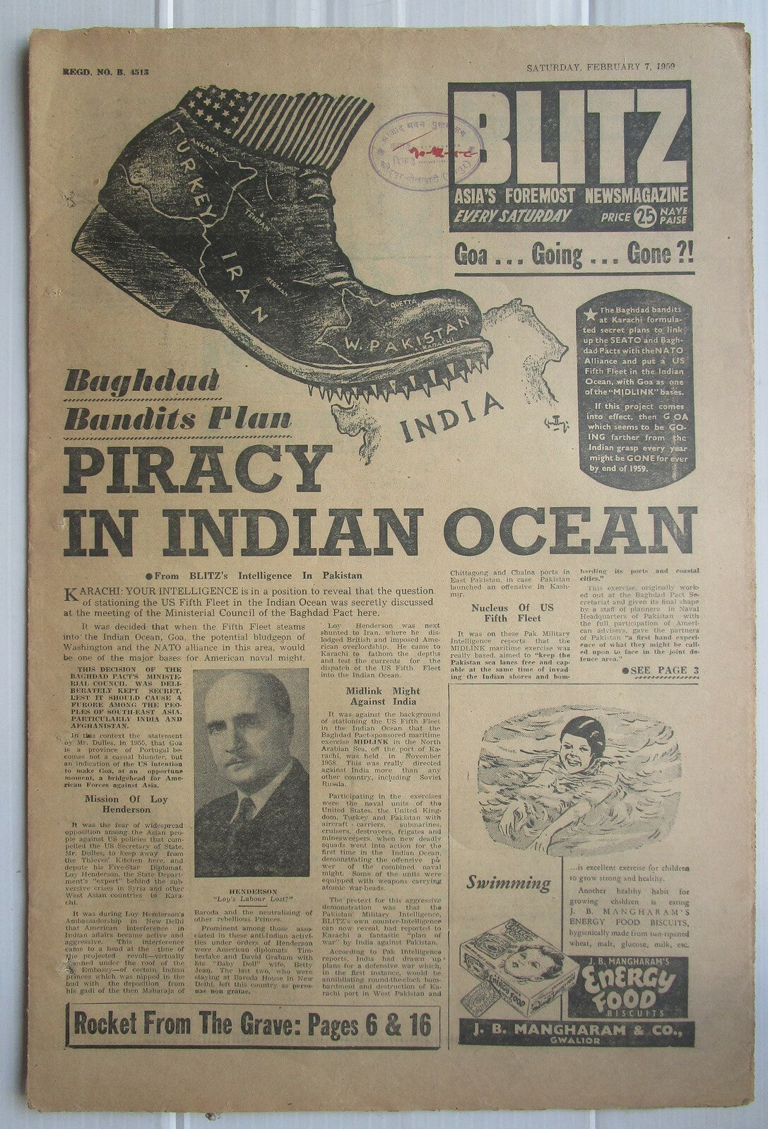 India Blitz February 1959 PIRACY IN INDIAN OCEAN