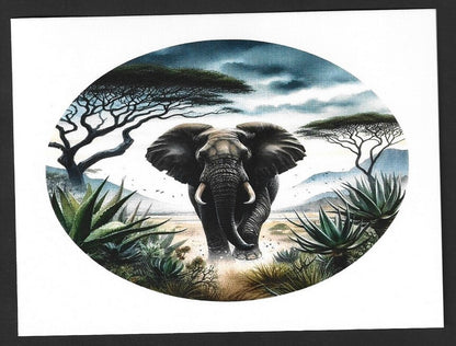 India 2023 LEMRU ELEPHANT RESERVE Special postcards (5)