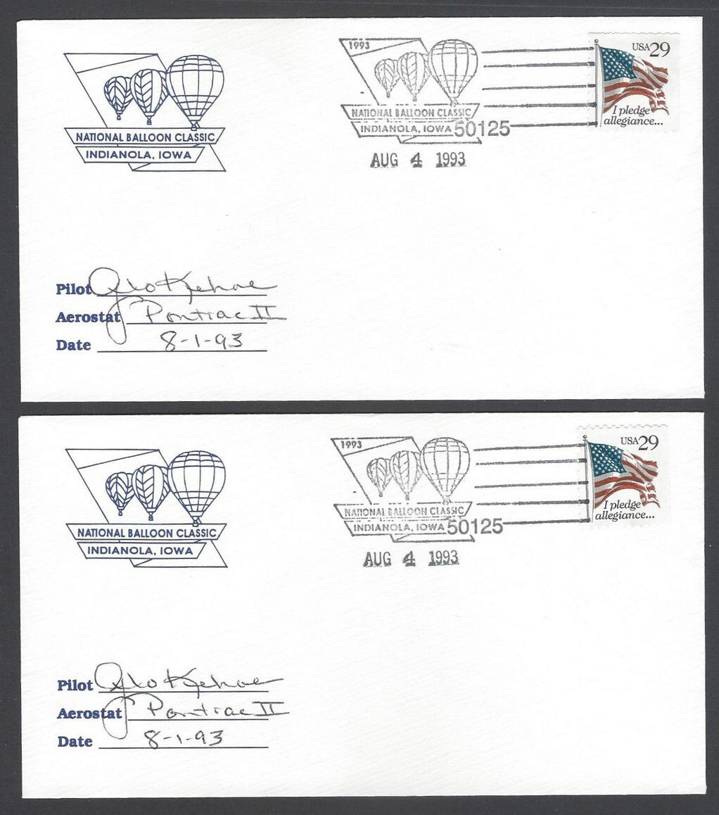 National Balloon Classic, Indianola 1993 covers signed by Pilots (5)