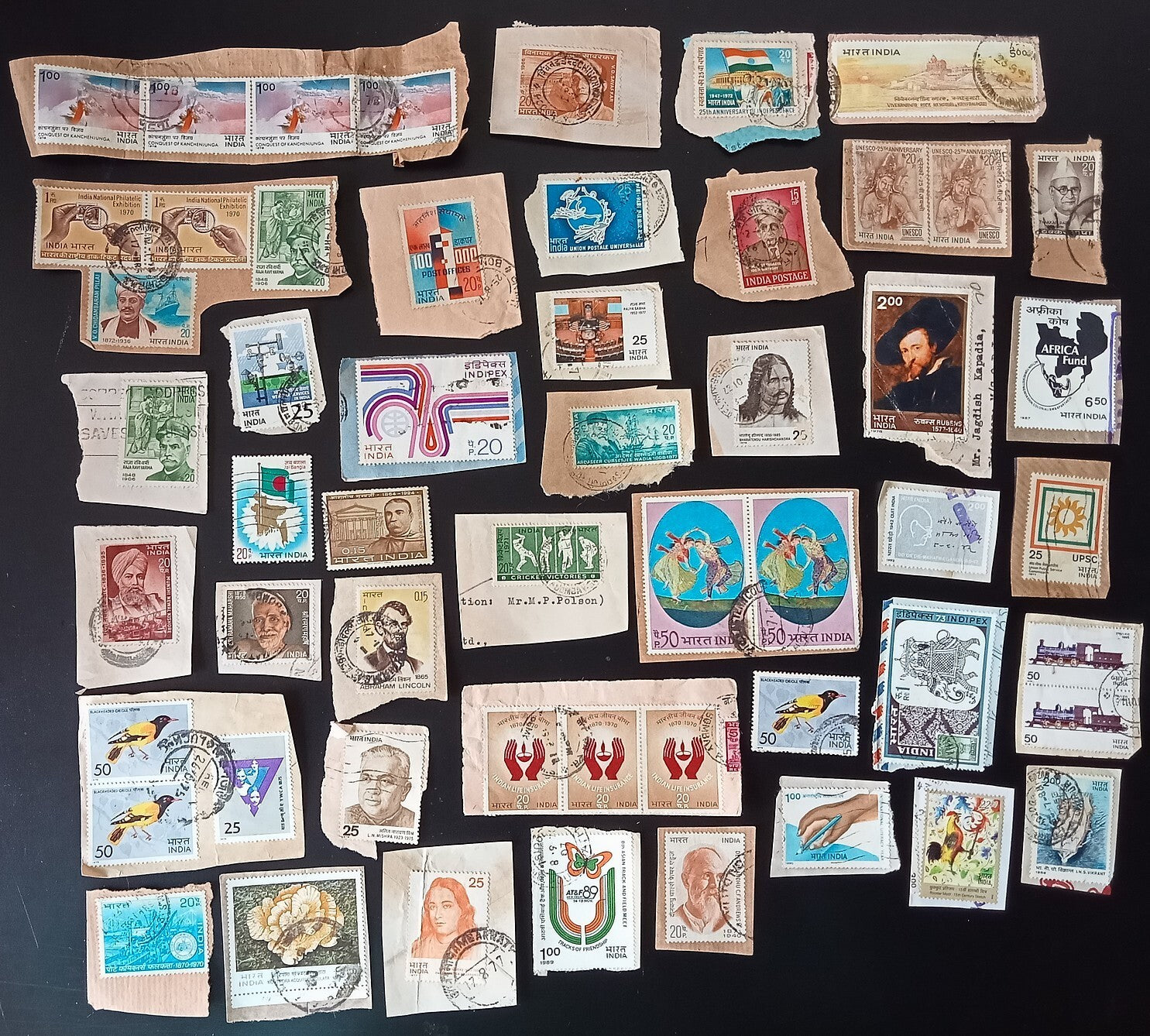 India unpicked on paper commemorative mix (200)