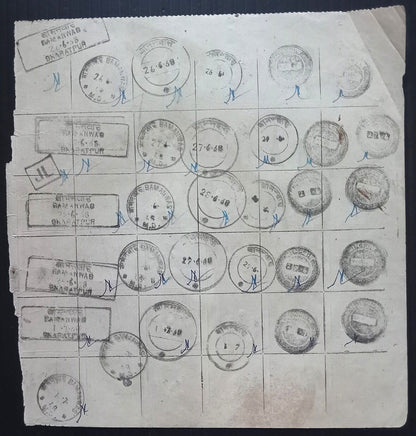 India 1957-68 Post Office daily postmark proof impression sheets (18)