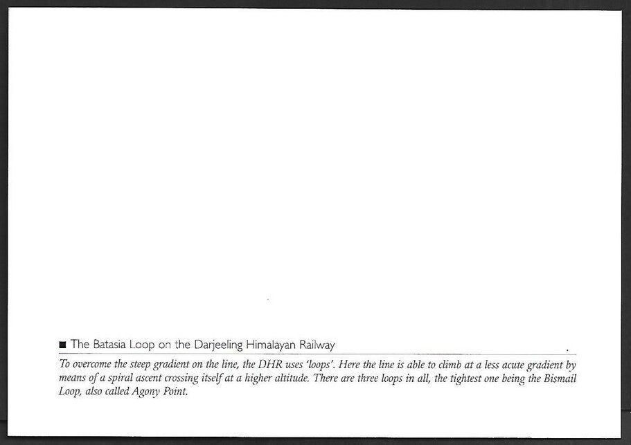 India 2013 50 Year of Railway Worshops maxi card The Batasia Loop