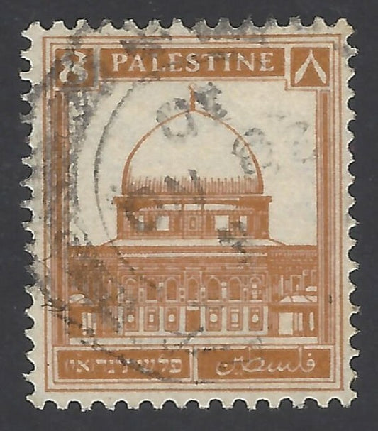 AOP India Palistine 1927-45 8m yellow brown used SG 96 £6.50