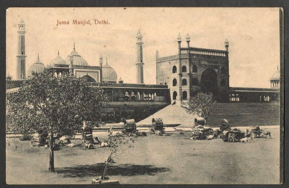 AOP India Juma Musjid, Delhi vintage postcard