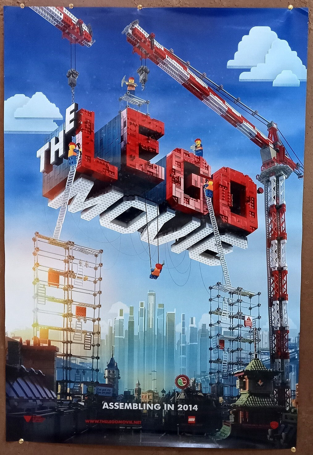 2014 The Lego Movie 1 sheet India poster Will Arnett