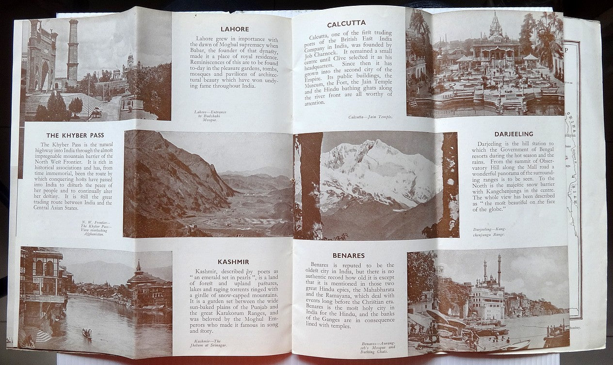 India & Burma 1930s tourism promotional booklet