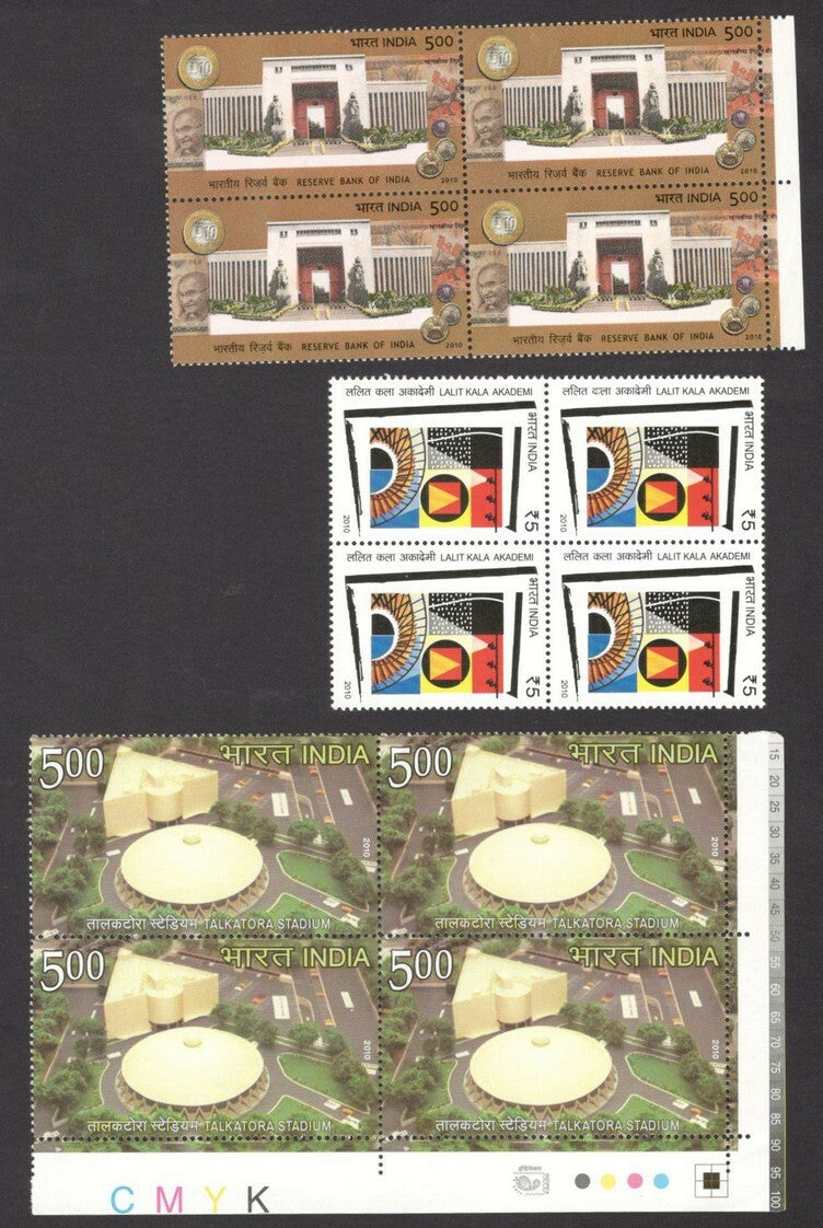 India 2010 BLOCKS OF FOUR Year pack / Year set MNH
