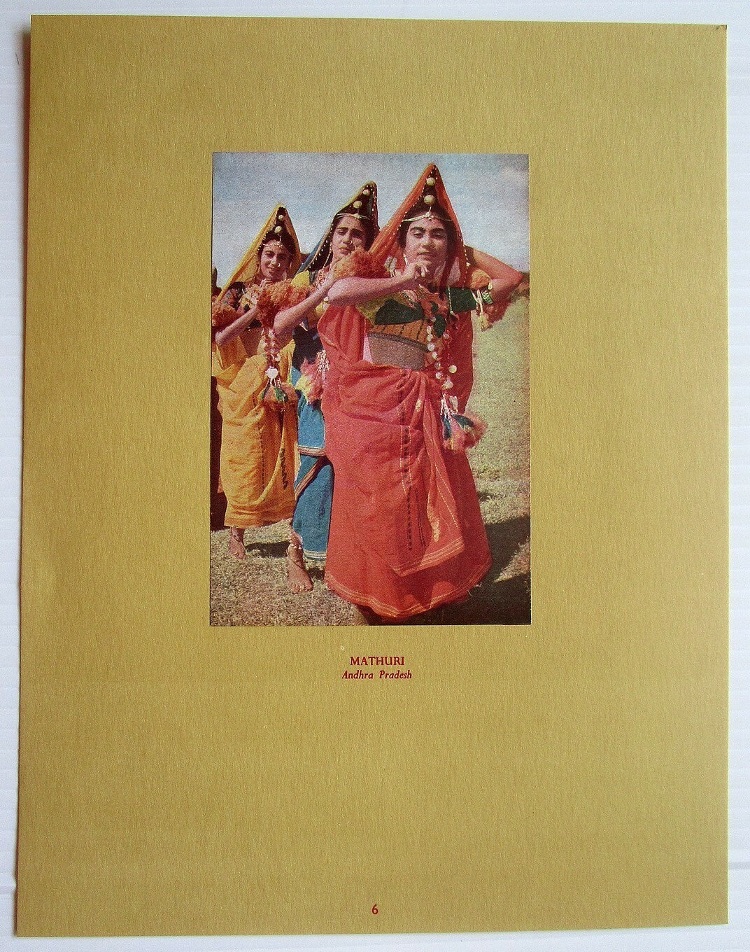 Folk Dances of India folder with 6 prints