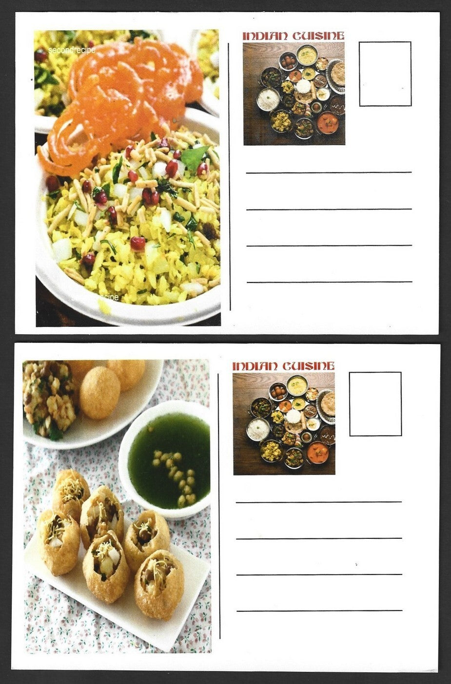 India 2017 Indian Cusine set of 24 maxicards