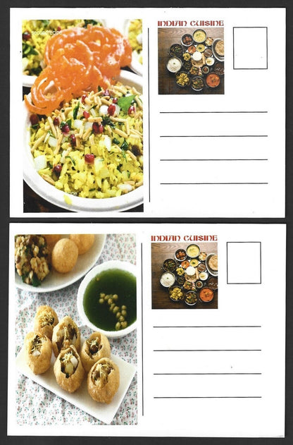 India 2017 Indian Cusine set of 24 maxicards
