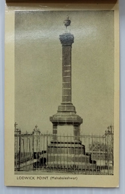 AOP India MAHABLESHWAR vintage booklet of 12 posrcards