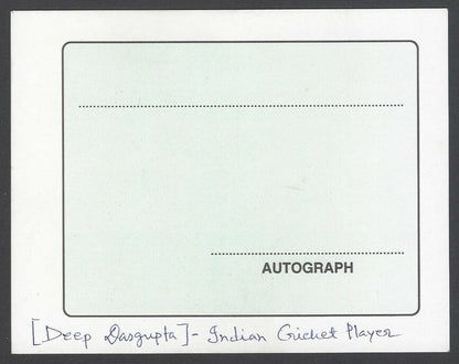 AOP India CRICKET Deep Dasgupta signed autograph card